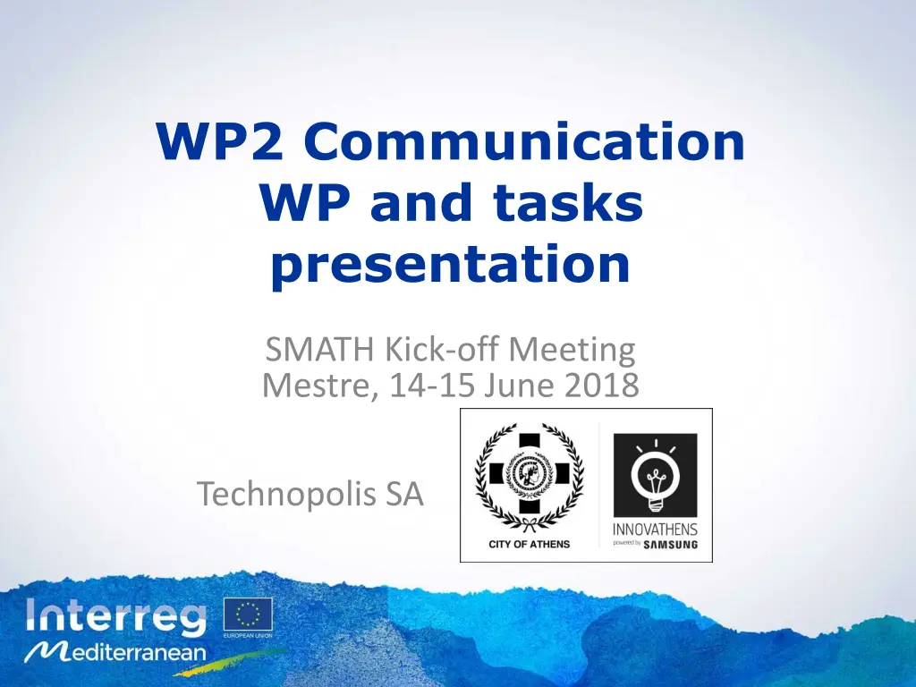 wp2 communication wp and tasks presentation