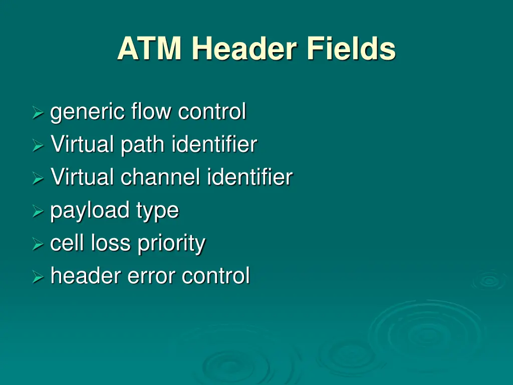 atm header fields