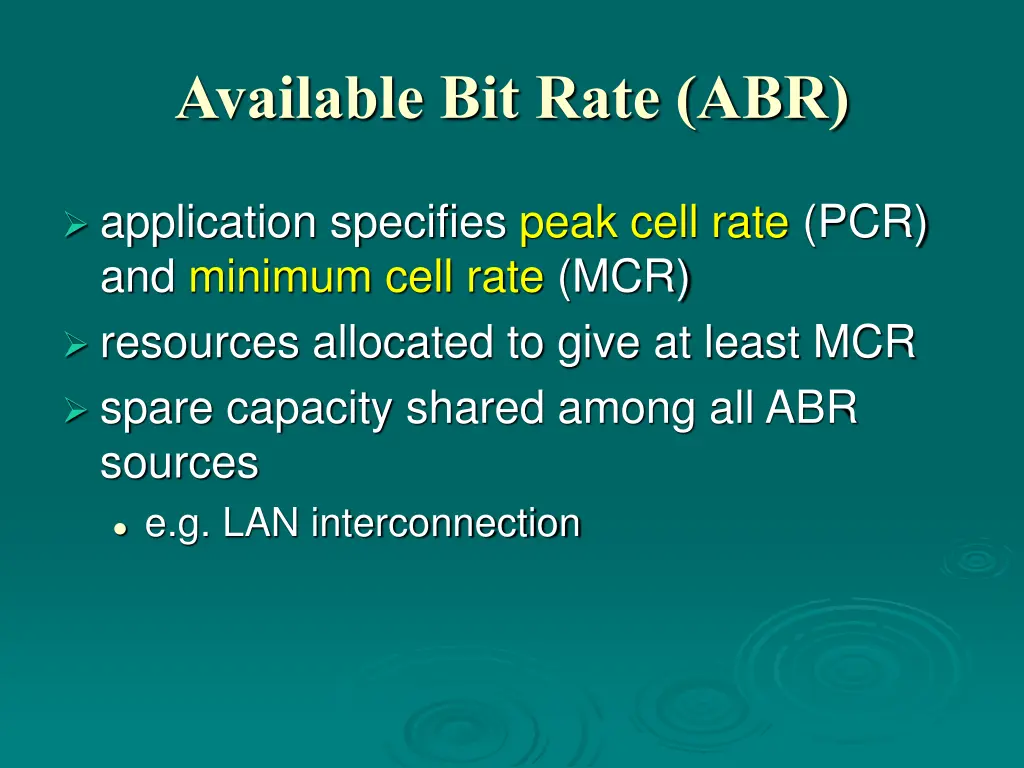 available bit rate abr