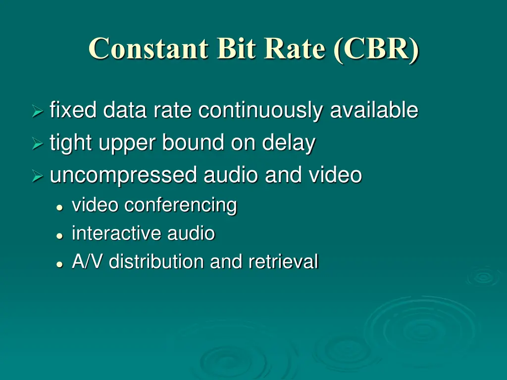 constant bit rate cbr