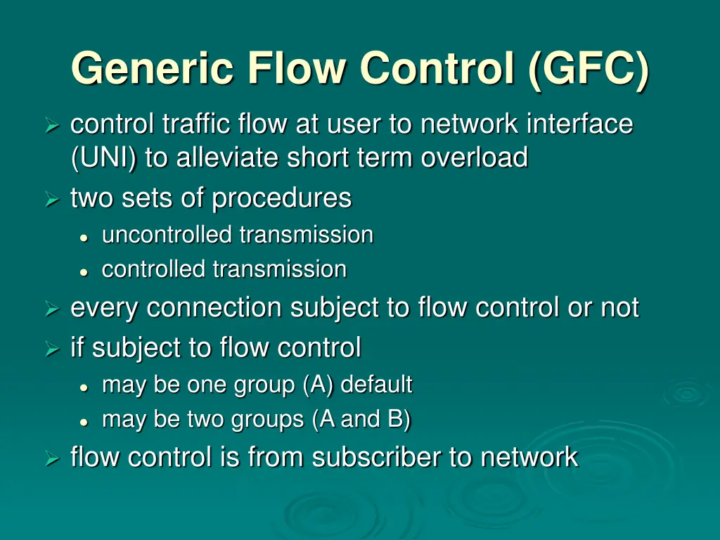 generic flow control gfc