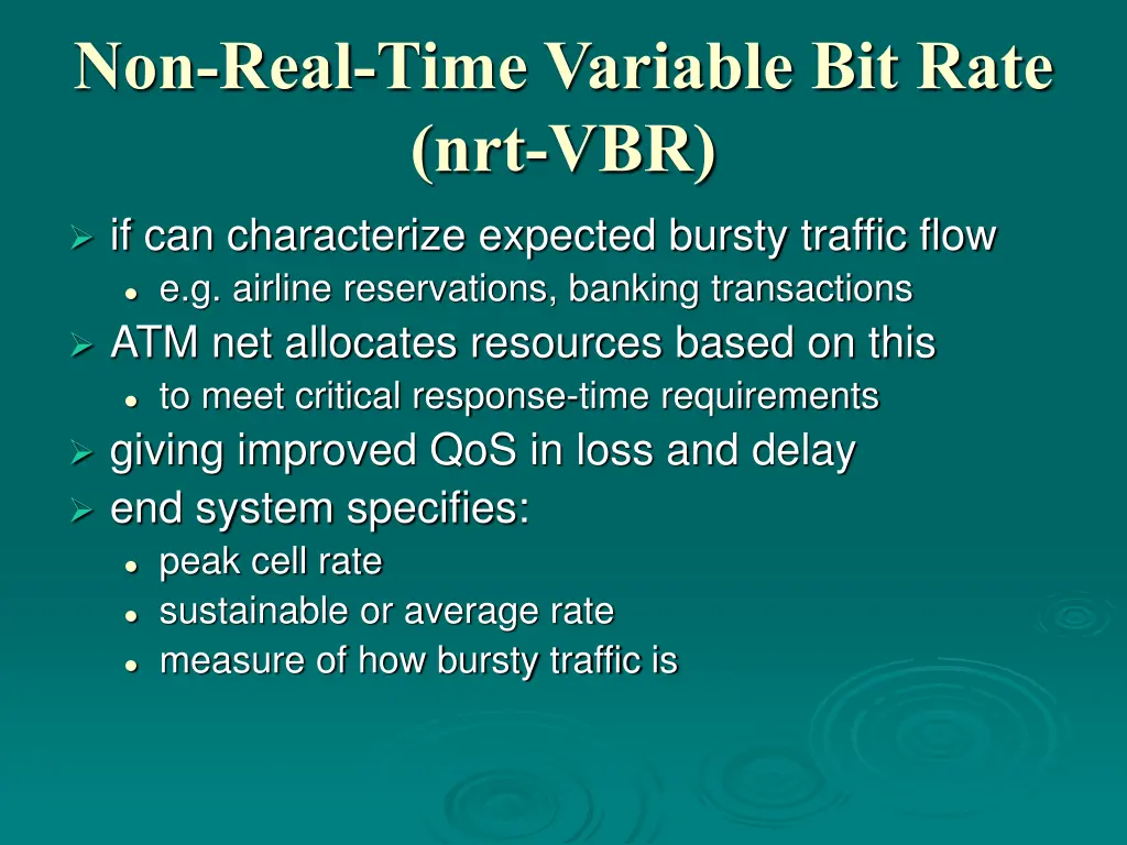 non real time variable bit rate nrt vbr