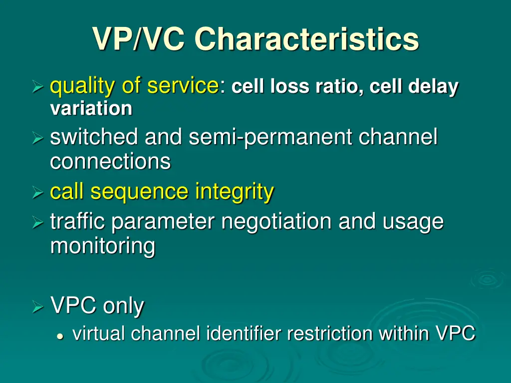 vp vc characteristics