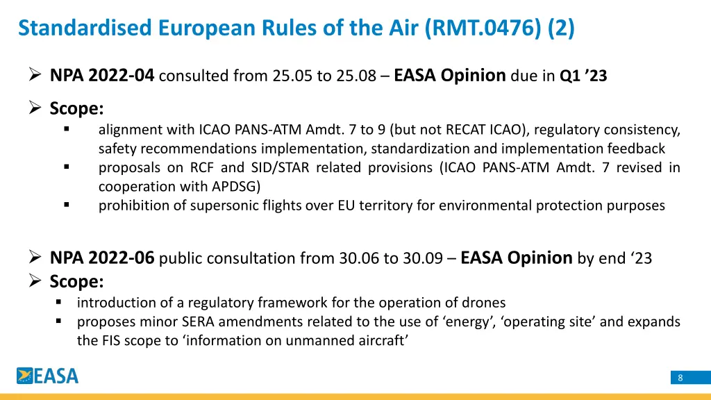 standardised european rules of the air rmt 0476 2