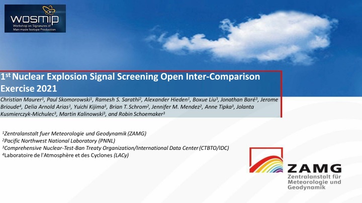 1 st nuclear explosion signal screening open