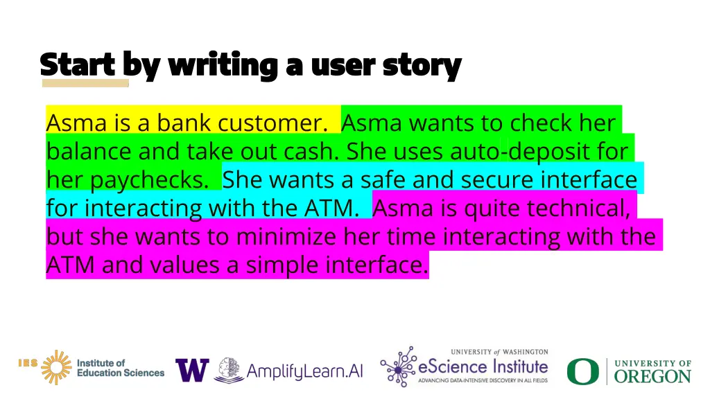 start by writing a user story start by writing 10