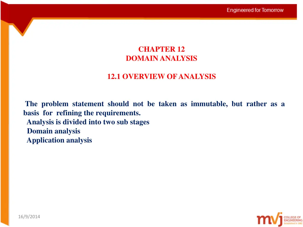 chapter 12 domain analysis