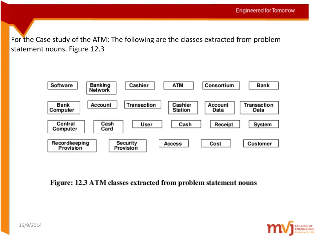 for the case study of the atm the following