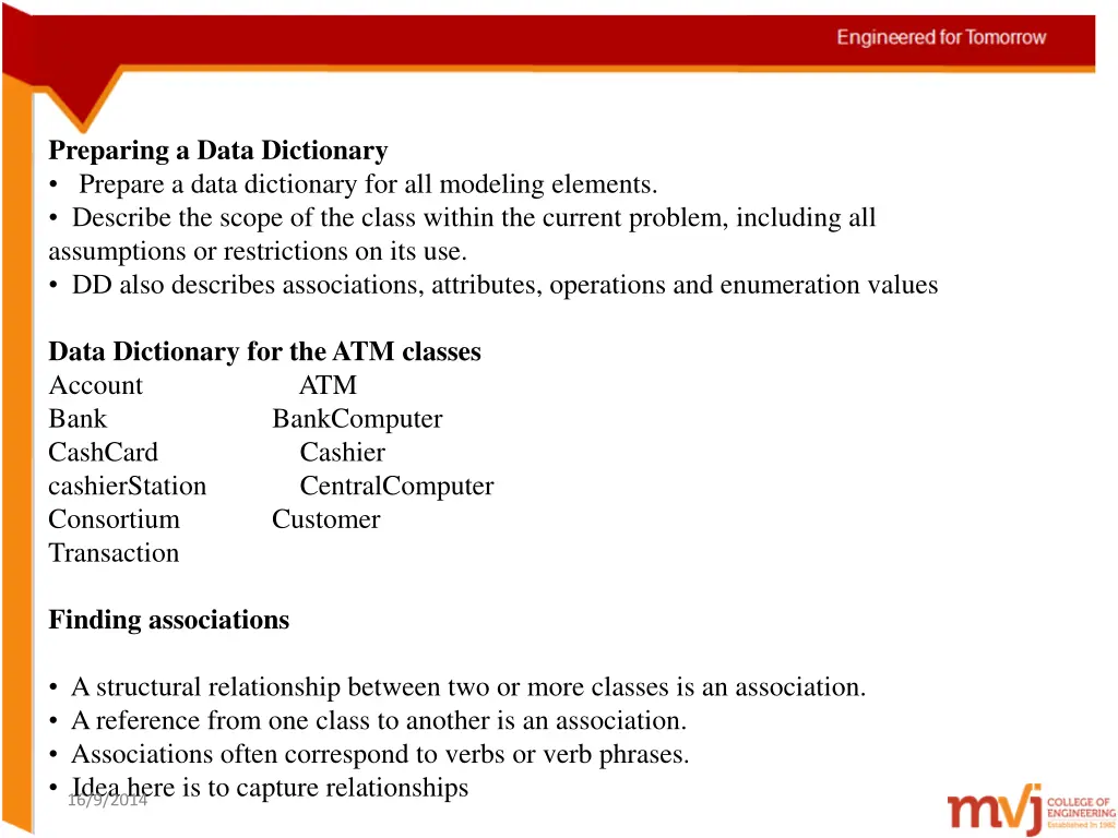 preparing a data dictionary prepare a data