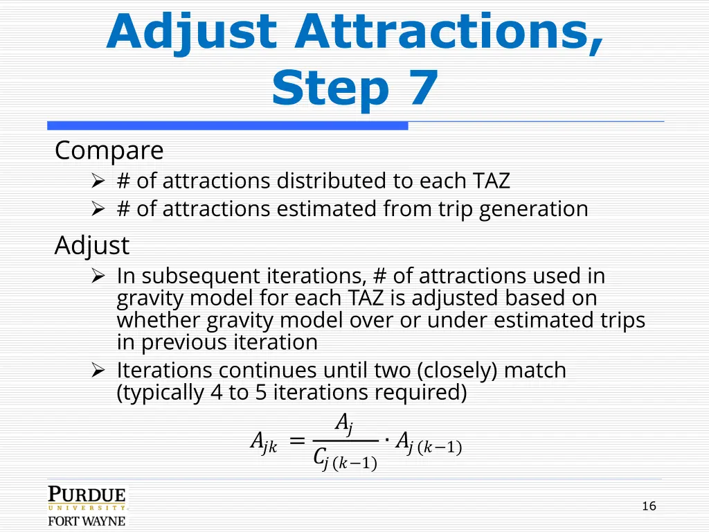 adjust attractions step 7