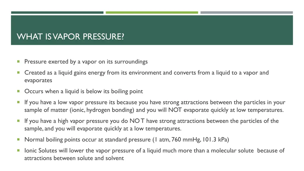 what is vapor pressure