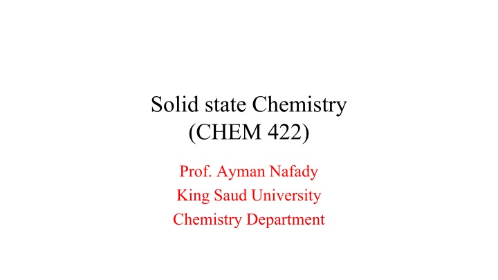 solid state chemistry chem 422