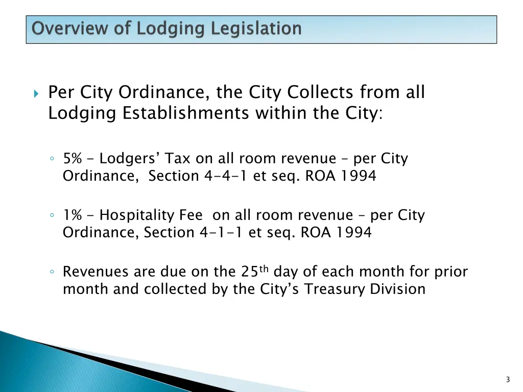 per city ordinance the city collects from