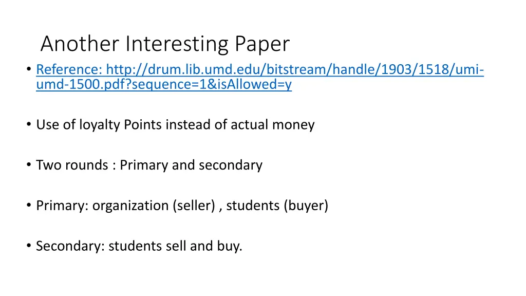 another interesting paper reference http drum