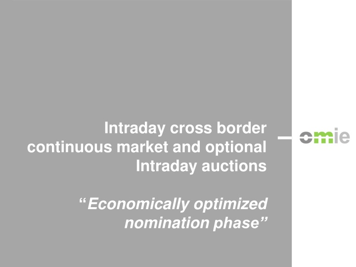 intraday cross border continuous market