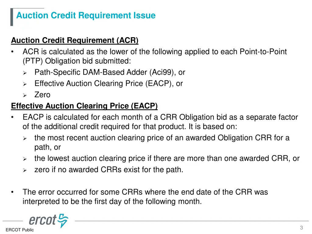 auction credit requirement issue 1