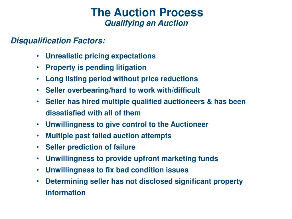 the auction process 1