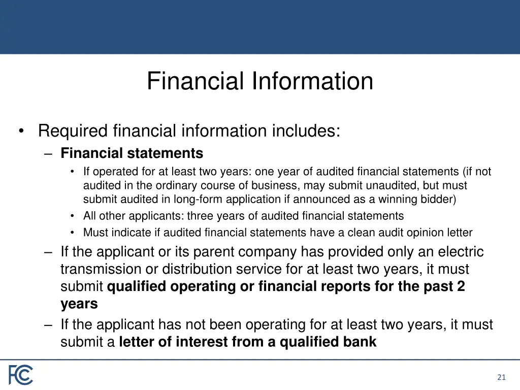 financial information