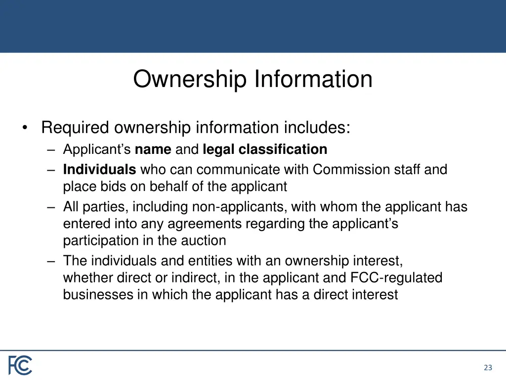 ownership information