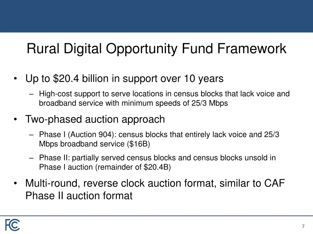 rural digital opportunity fund framework