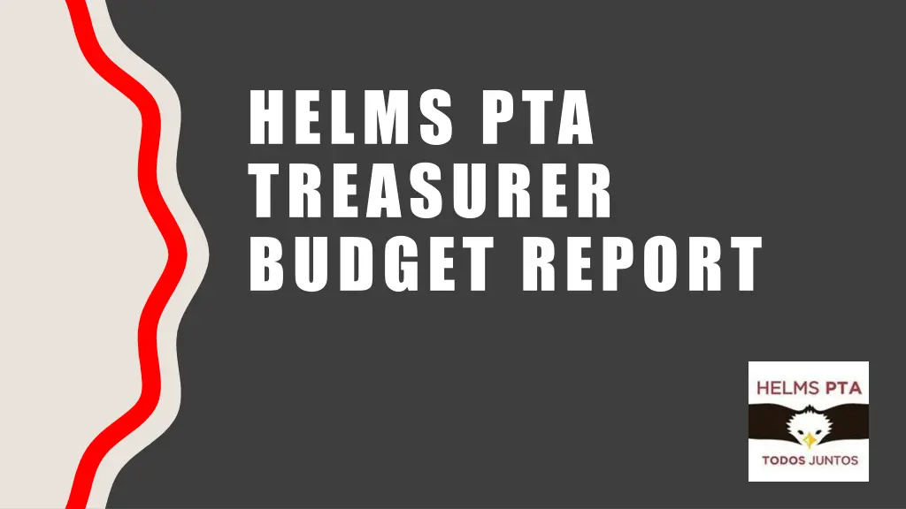 helms pta treasurer budget report