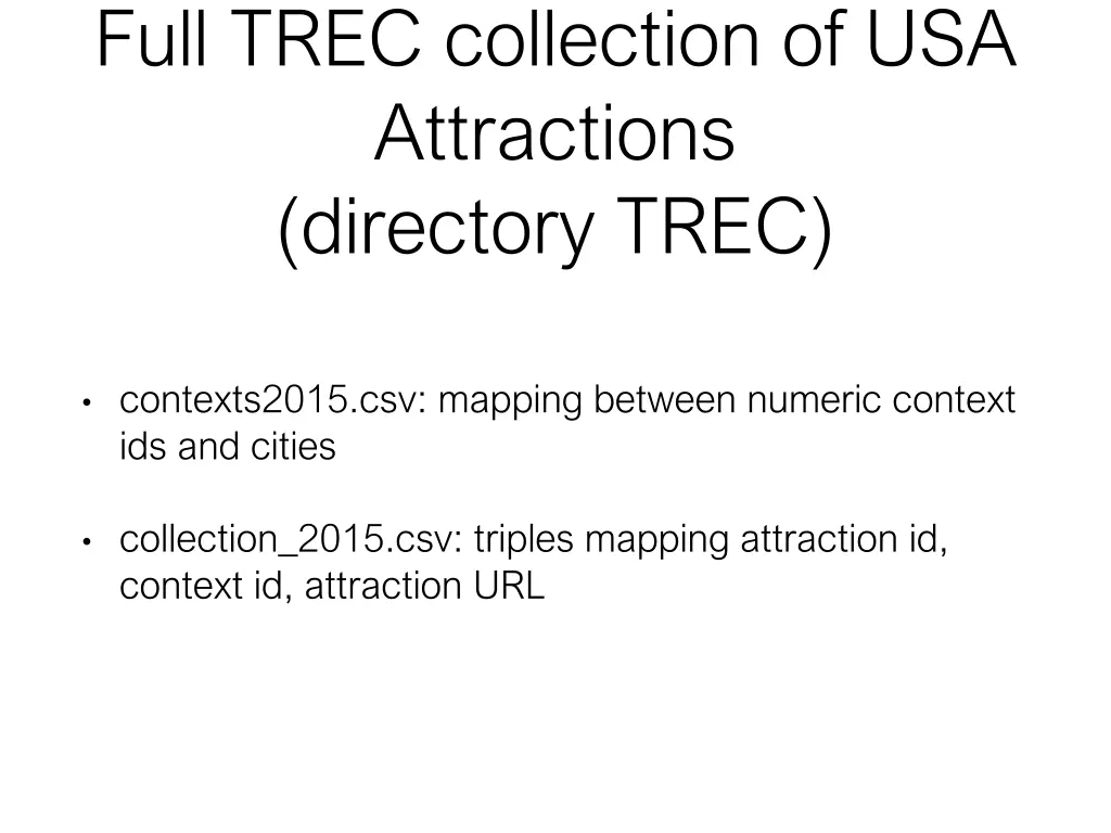 full trec collection of usa attractions directory