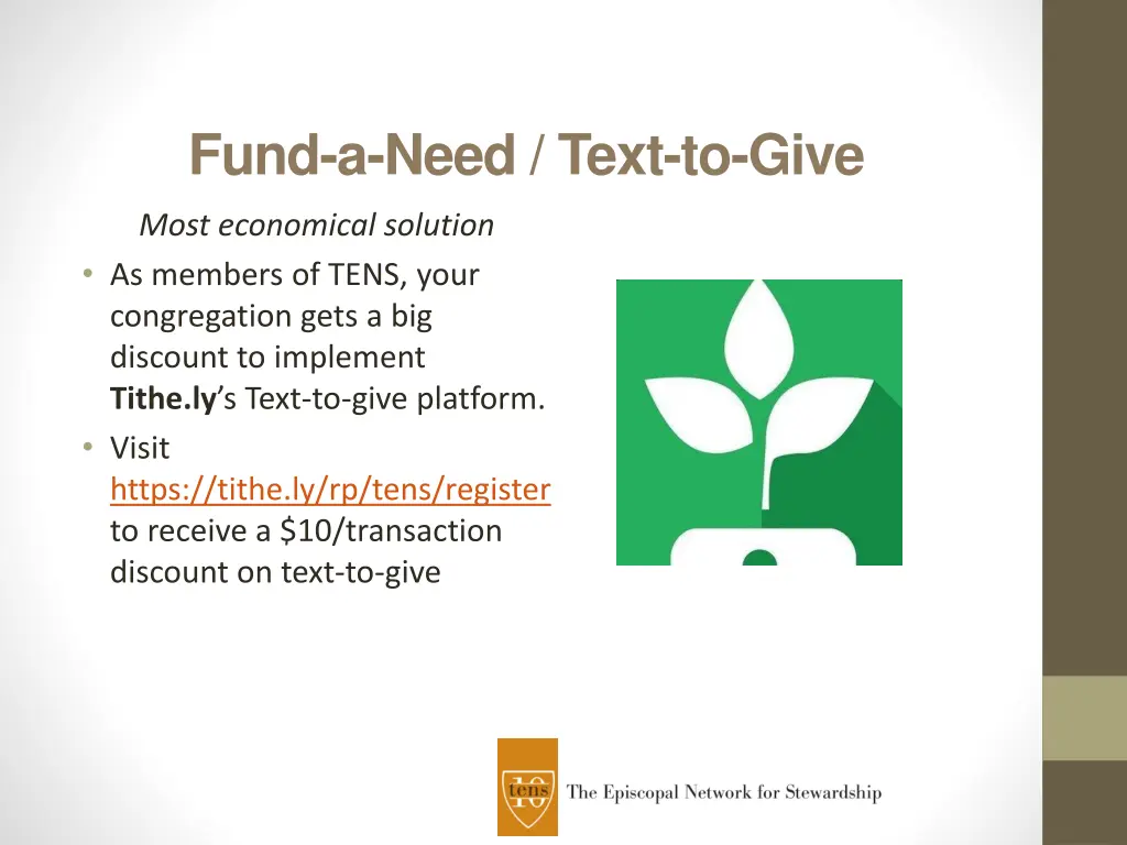 fund a need text to give 1