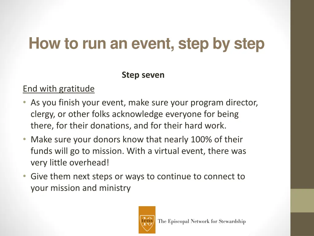 how to run an event step by step 6