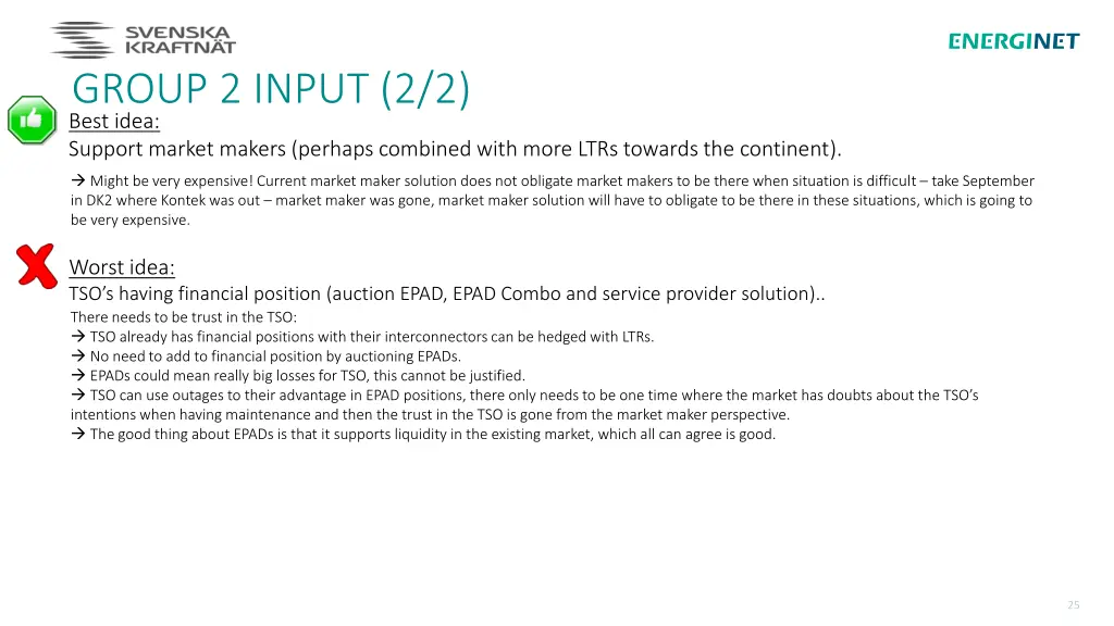 group 2 input 2 2 best idea support market makers