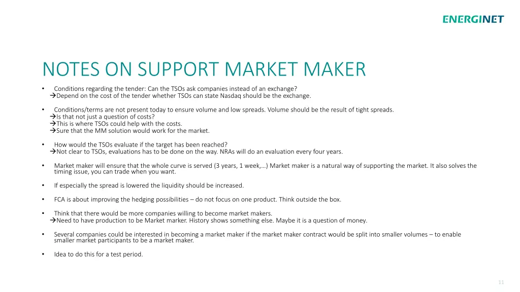 notes on support market maker conditions 1