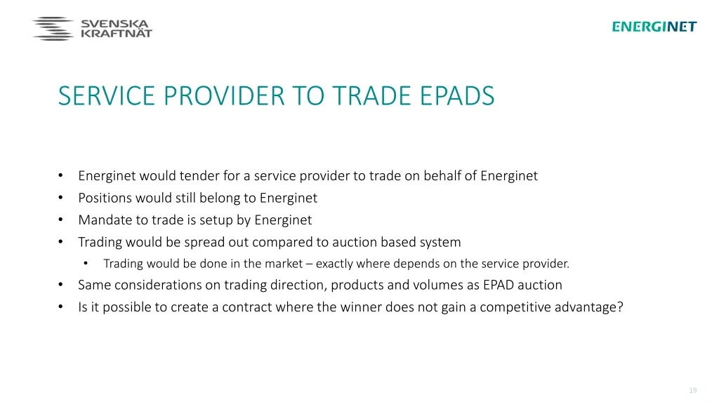 service provider to trade epads