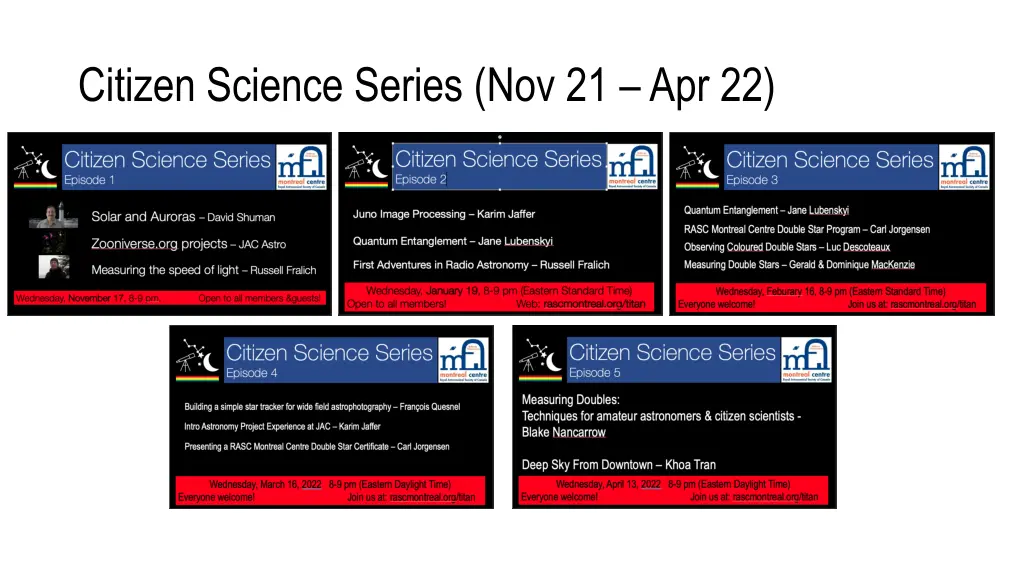 citizen science series nov 21 apr 22