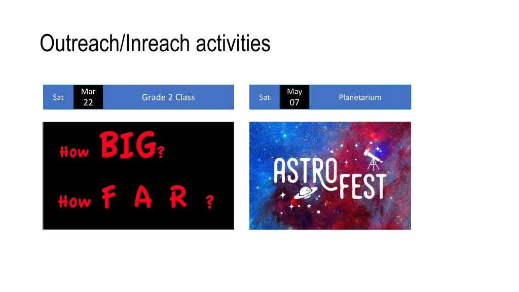 outreach inreach activities