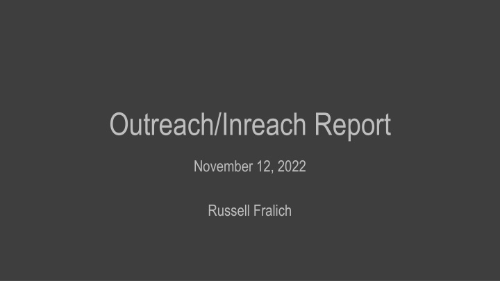 outreach inreach report