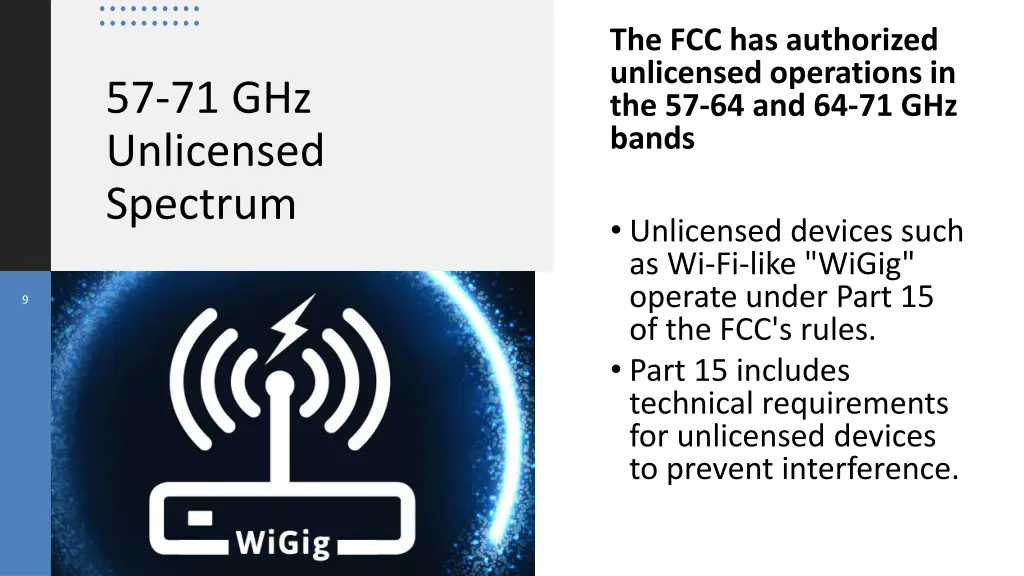 the fcc has authorized unlicensed operations