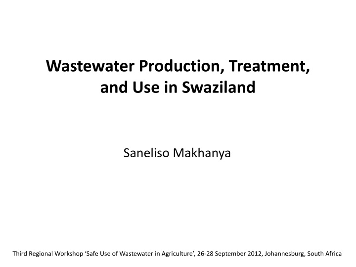 wastewater production treatment