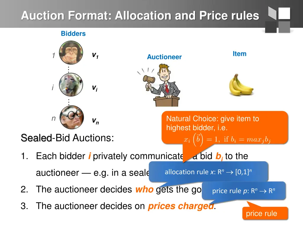 auction format allocation and price rules