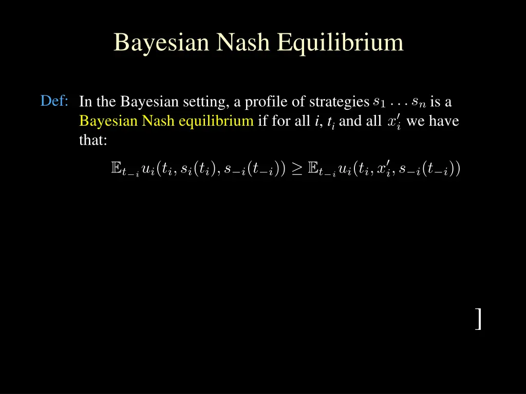 bayesian nash equilibrium