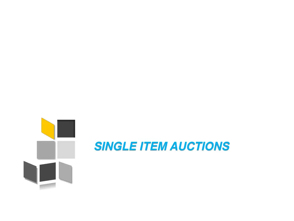 single item auctions