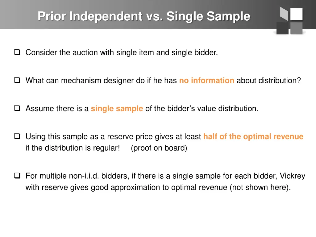 prior independent vs single sample