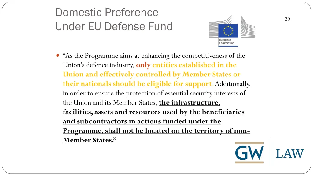 domestic preference under eu defense fund