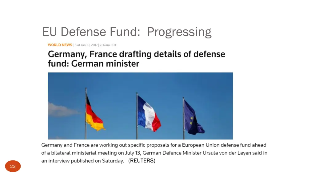 eu defense fund progressing