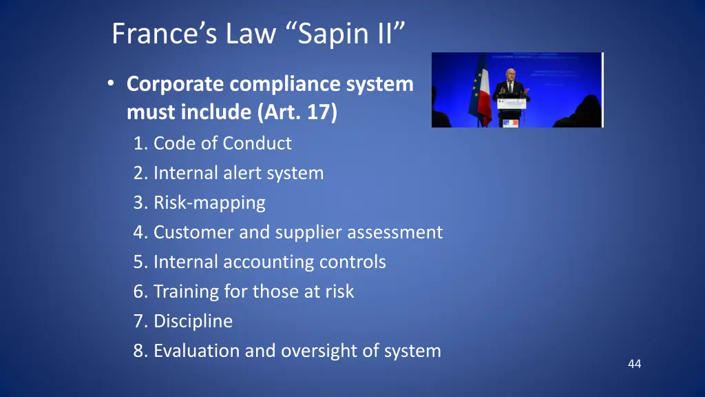 france s law sapin ii