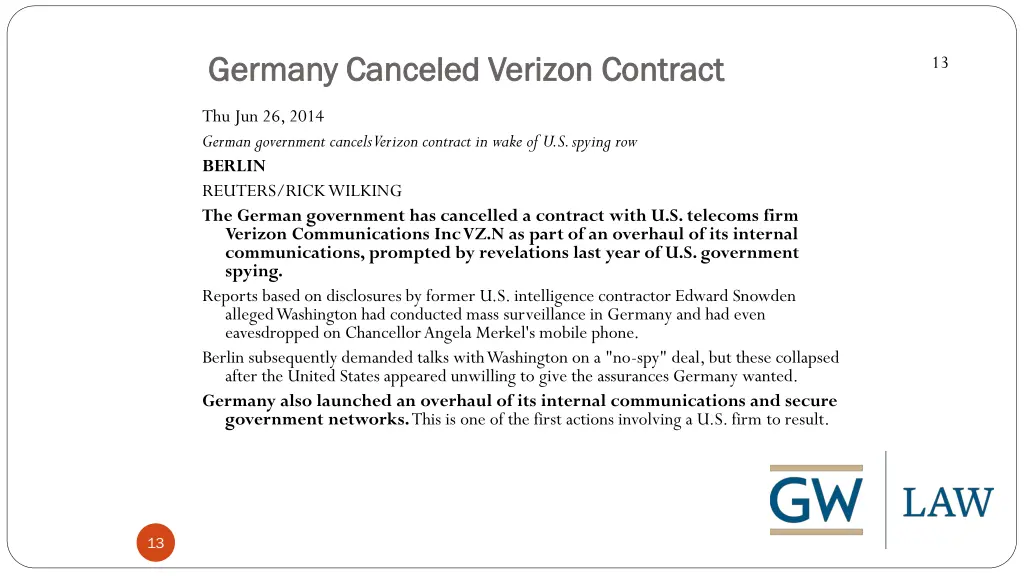 germany canceled verizon contract germany