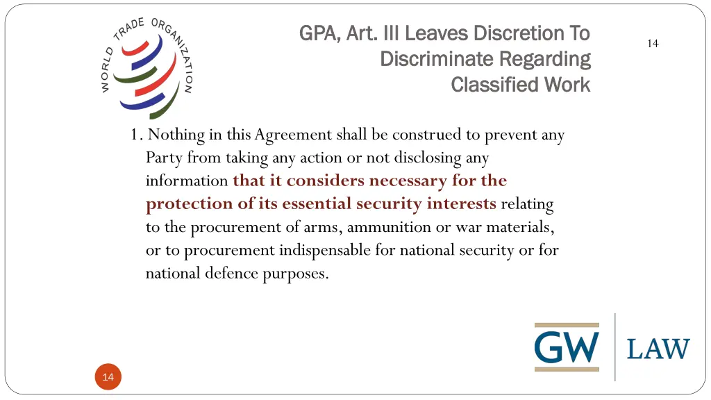 gpa art iii leaves discretion