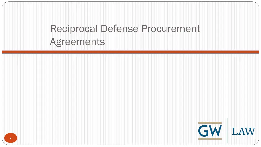 reciprocal defense procurement agreements