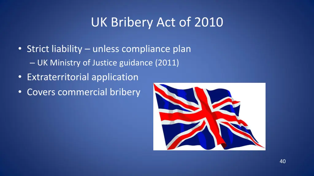 uk bribery act of 2010