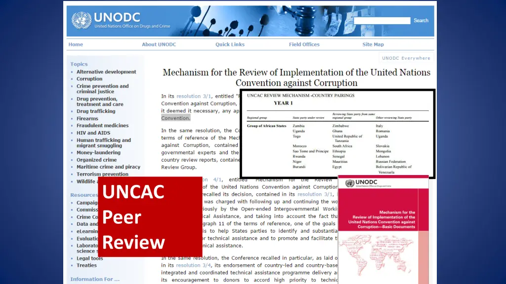 uncac peer review