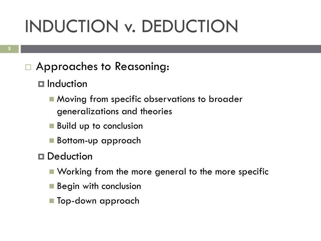 induction v deduction