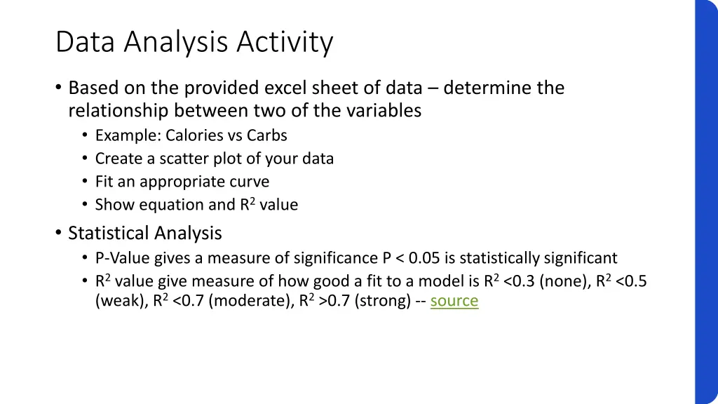 data analysis activity